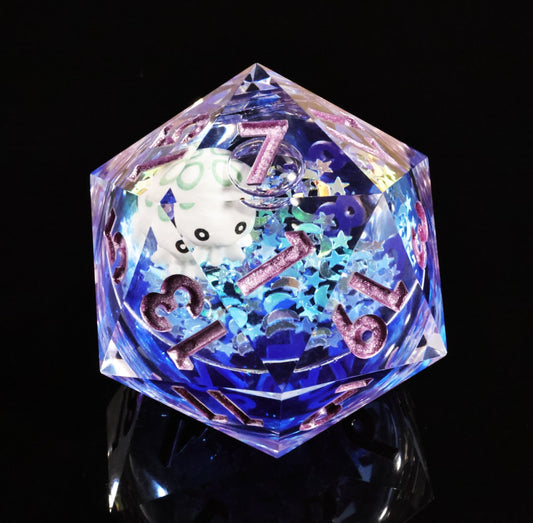 Sharp Edge Dice 50mm-D20 Liquid Core Jelly Fish