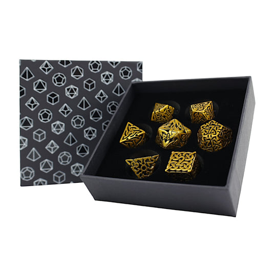 LPG Dice RPG Set Hollow Celtic - Ancient Bronze