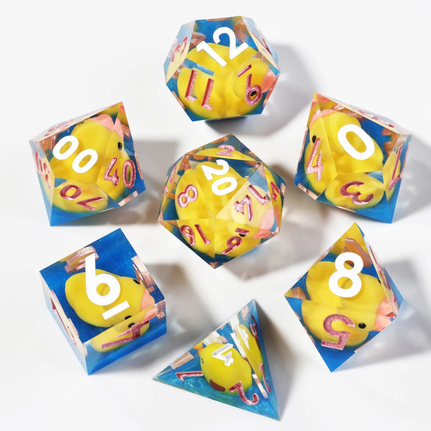 Sharp Edge Dice Yellow Ducks