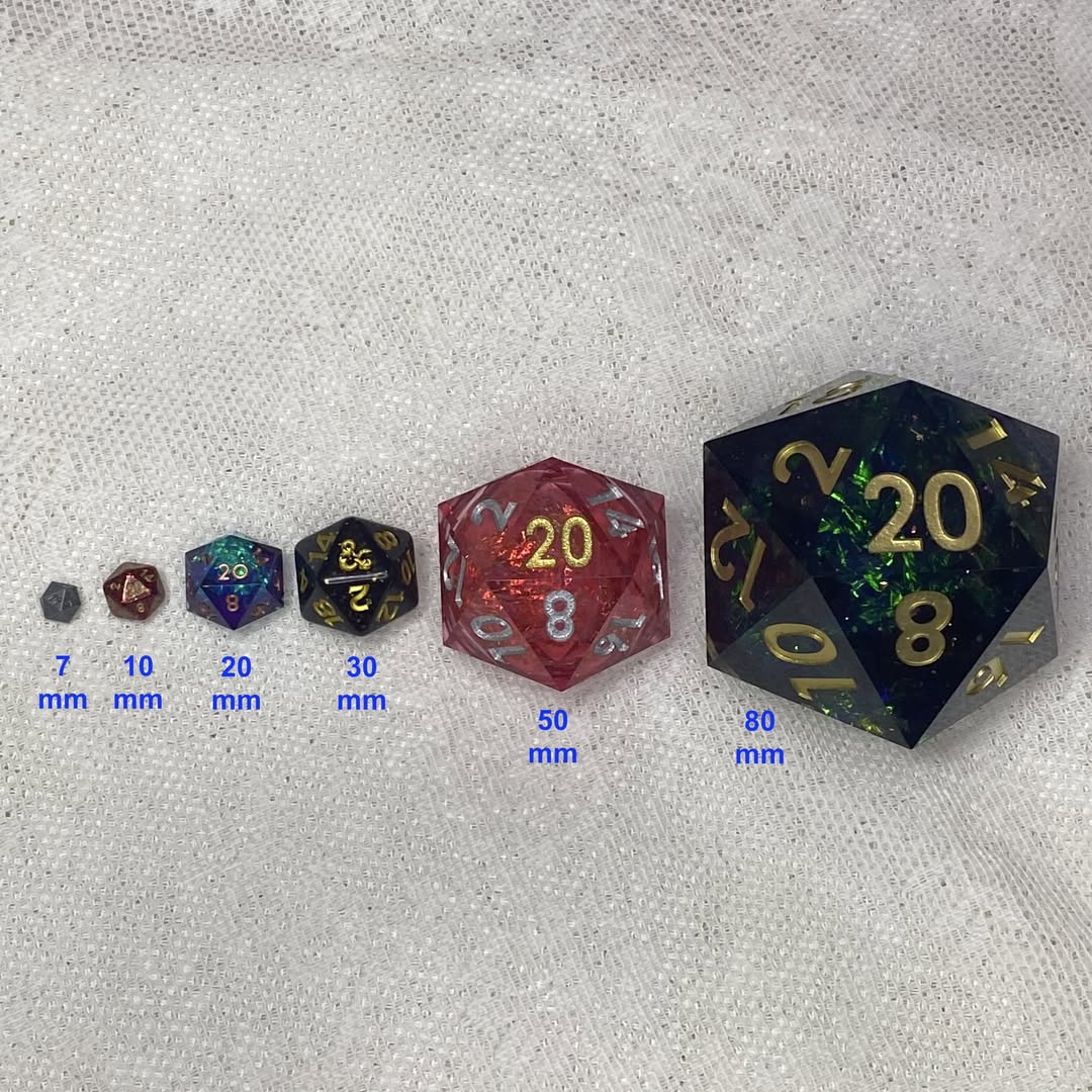 Sharp Edge Dice 80mm-D20 Foiled Universe