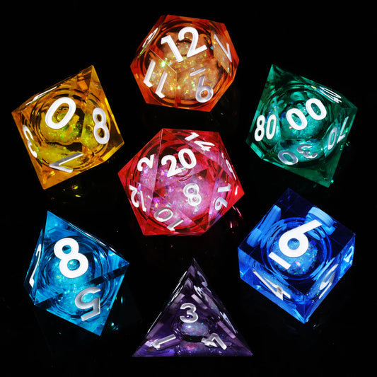 Sharp Edge Dice Liquid Core Rainbow