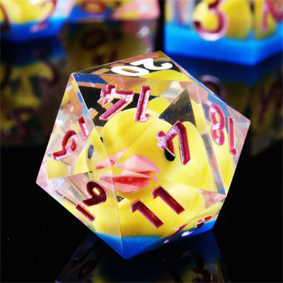 Sharp Edge Dice Yellow Ducks