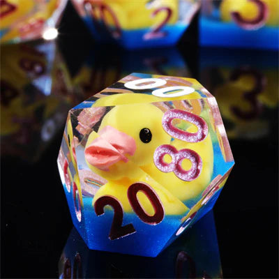 Sharp Edge Dice Yellow Ducks