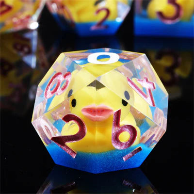 Sharp Edge Dice Yellow Ducks