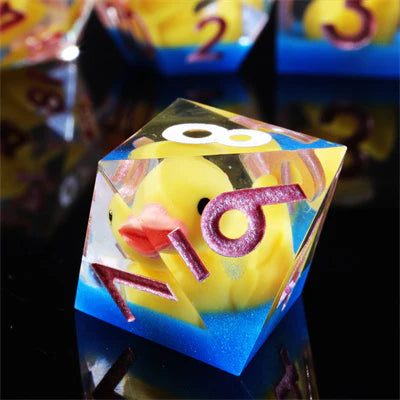 Sharp Edge Dice Yellow Ducks