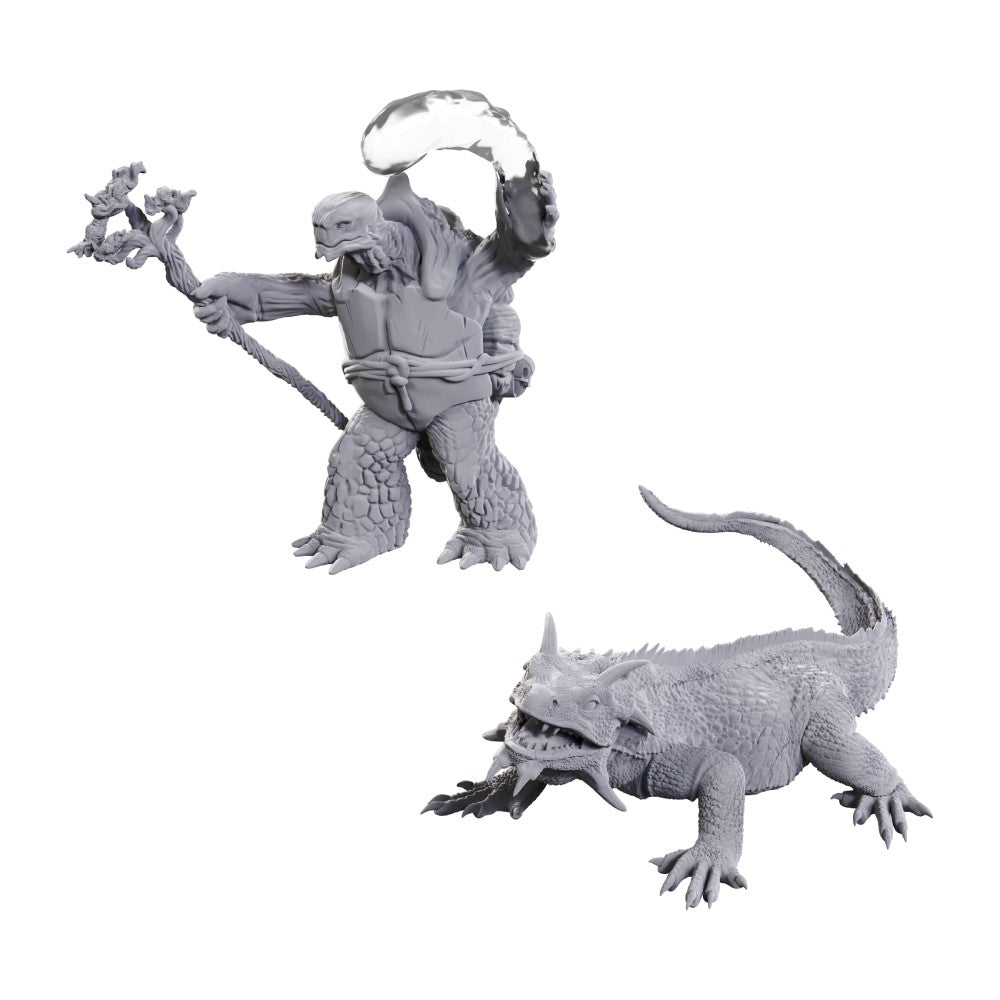 D&D Nolzur's Marvelous Miniatures: Tortle Druid & Wild Shape Giant Lizard