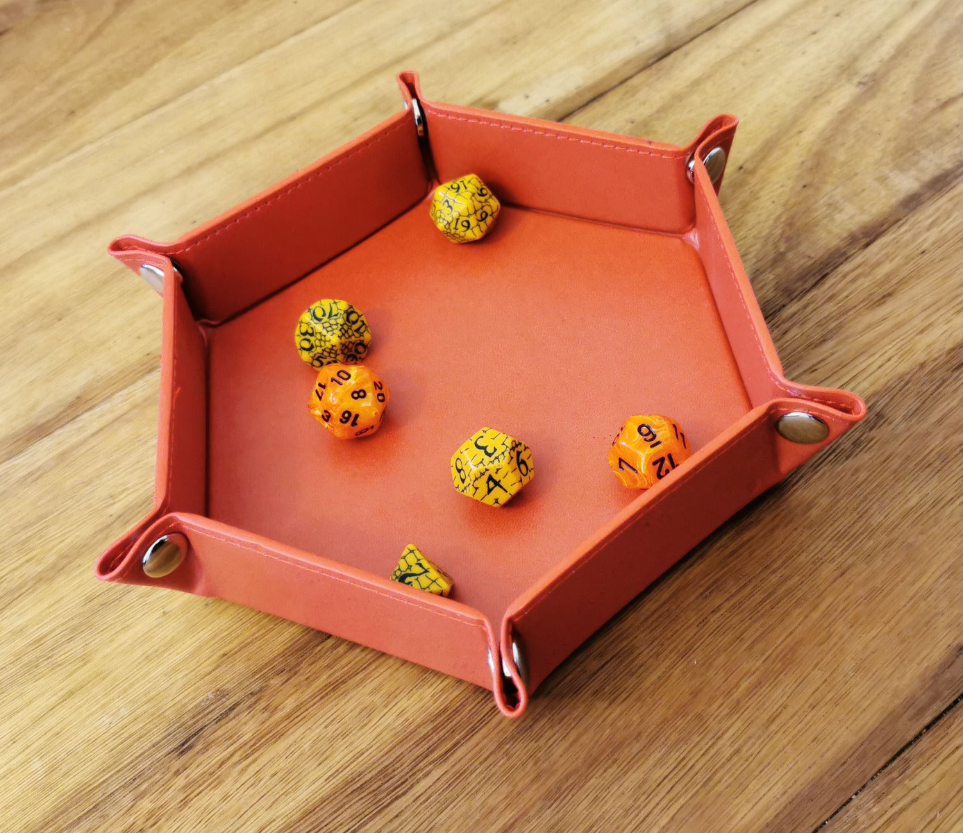 Hex Dice Tray 6" Red