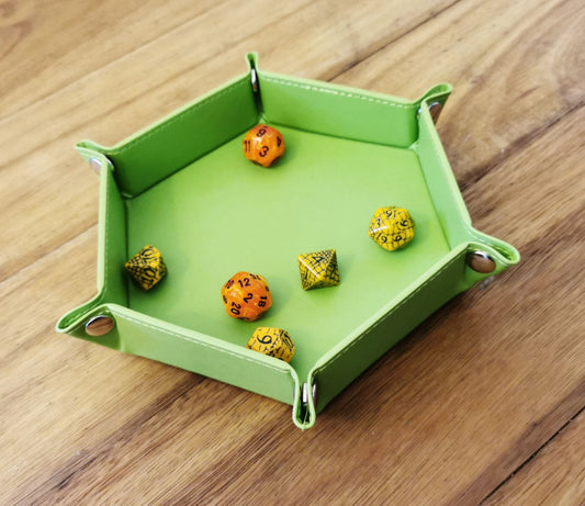 Hex Dice Tray 6" Green