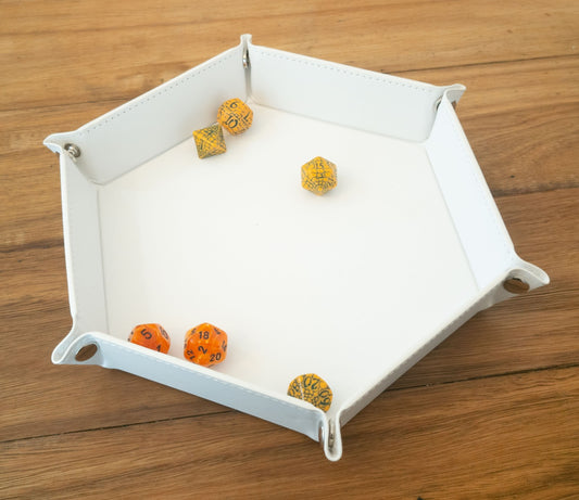 Hex Dice Tray 8" White