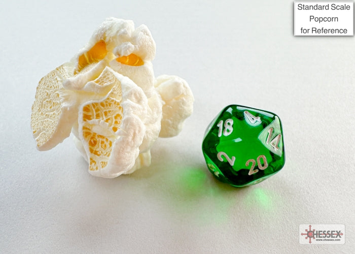 Translucent Mini-hedral Green/white 7-Die Set