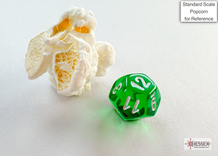 Translucent Mini-hedral Green/white 7-Die Set