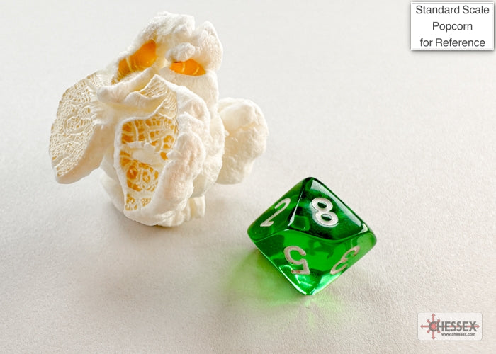 Translucent Mini-hedral Green/white 7-Die Set