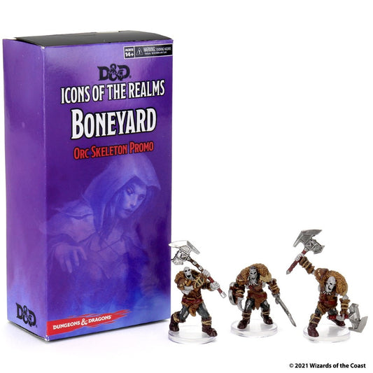 D&D Icons of the Realms Miniatures: Boneyard Orc Skeleton Promo Box (Set 18)