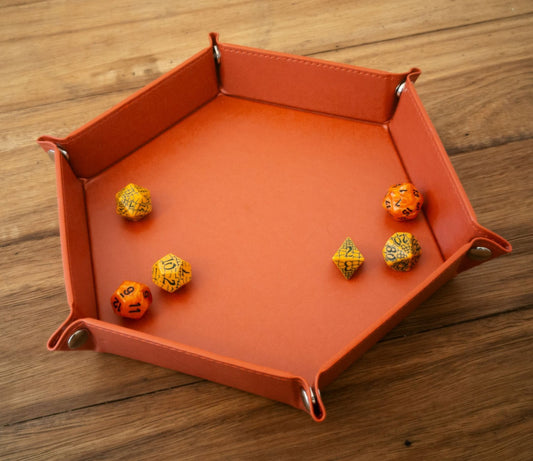 Hex Dice Tray 8" Red